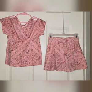 Girls 2 piece set Shirt and Skort